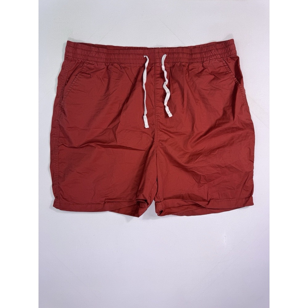 Old Navy Mens 2XL Flex Jogger Shorts Summer Sienna Red Stretch Cotton Chino 9IN